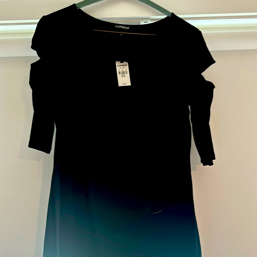 NWT Express Black Cut Out Top